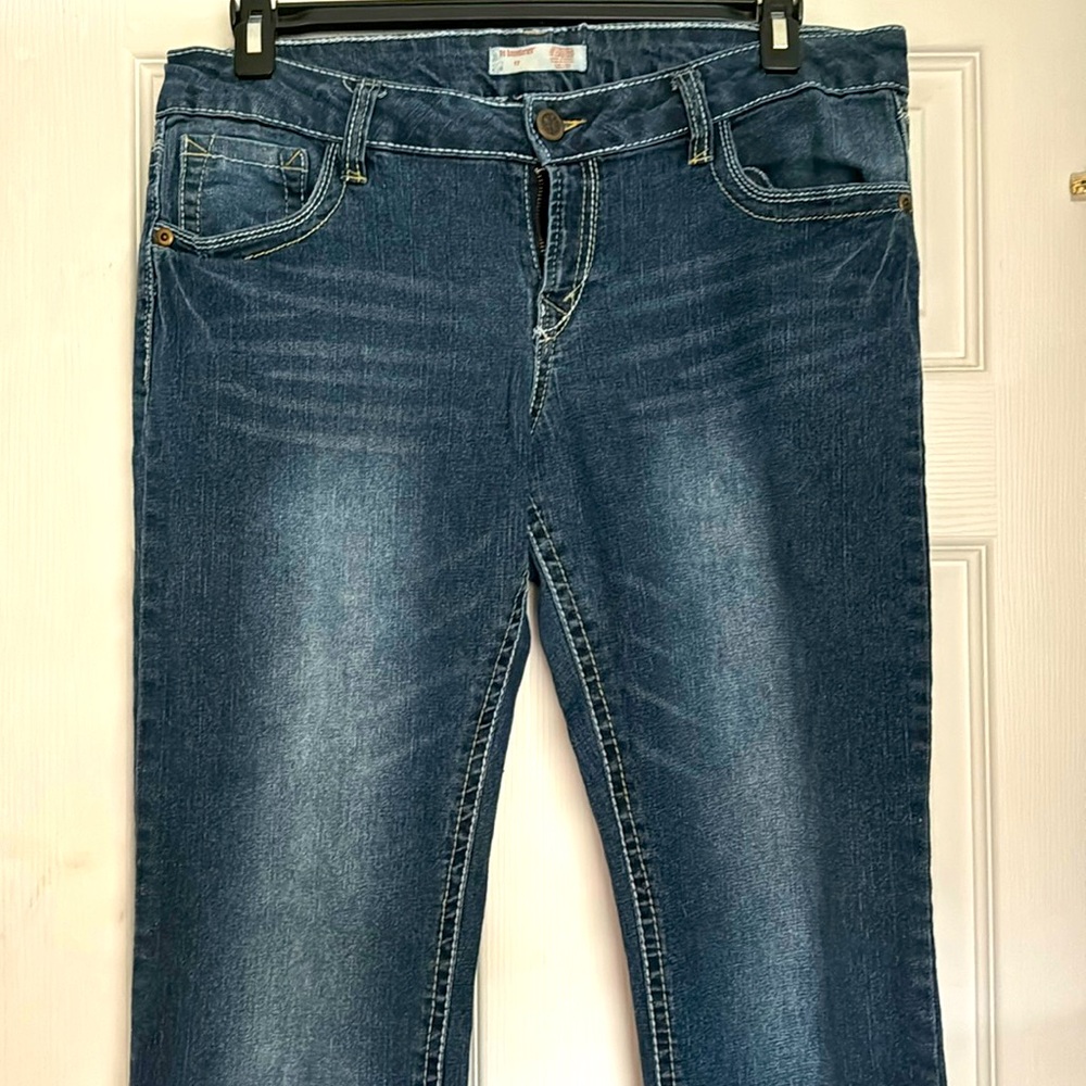 No Boundaries Beaded Denim Flare Jean